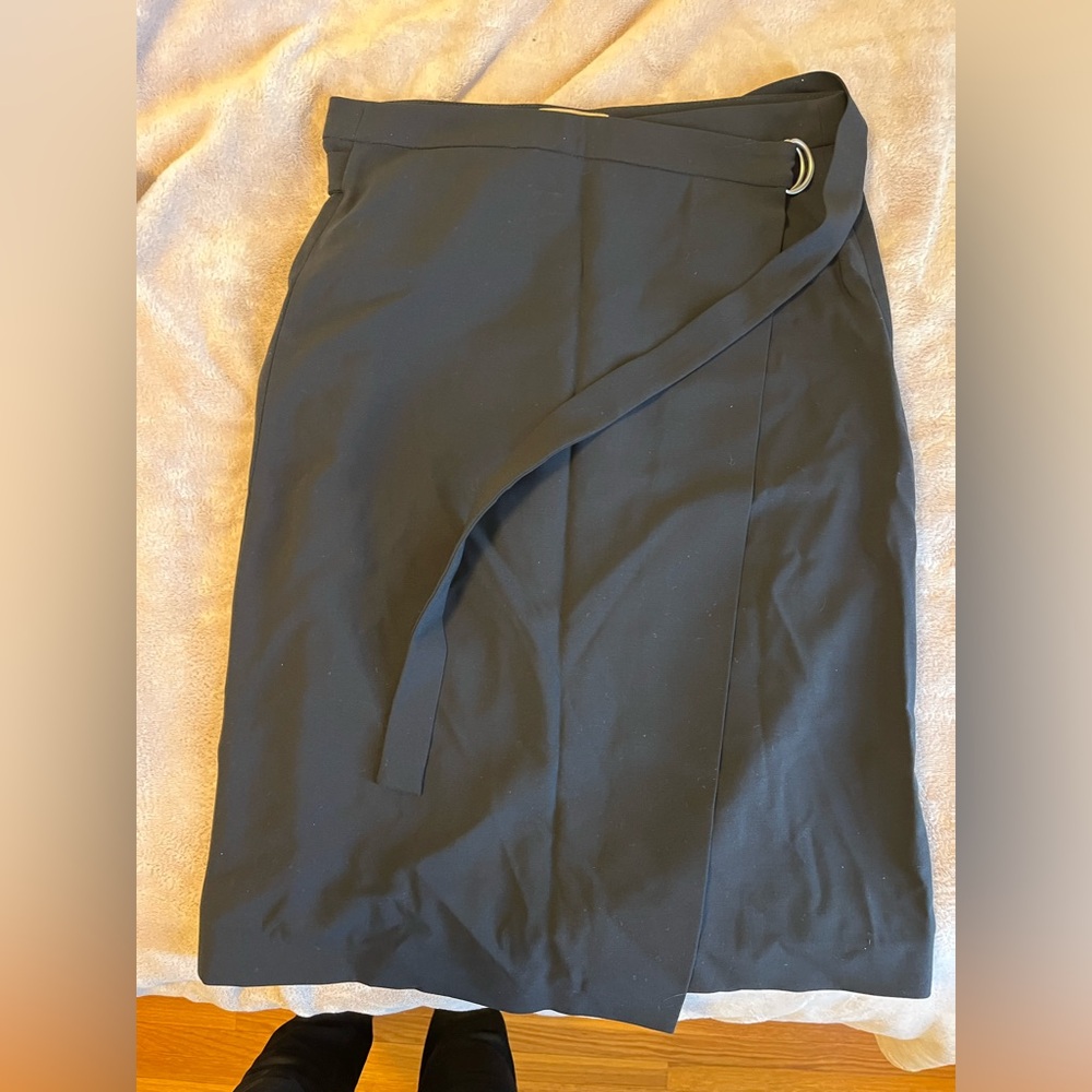Worsted wool wrap skirt